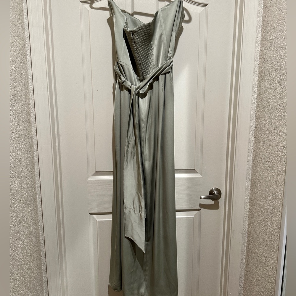 NWT Plus Size V. Chapman Dress June Corset Jacquard Front-Slit Gown Size 16 - Picture 6 of 14